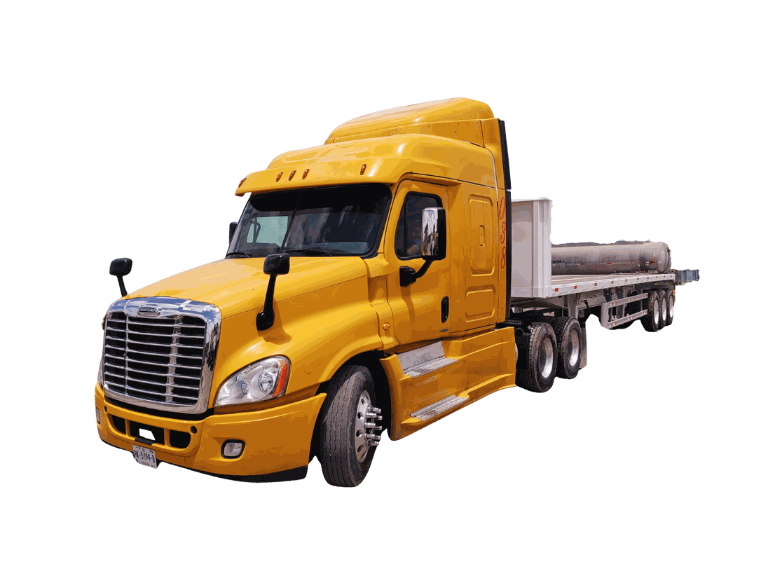 Tracto con plataforma para transporte de material